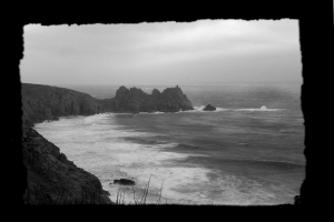 Logan Rock cornwall kernow photo photography landscape seacsape coast waves sea rocks cliffs Porthcurno