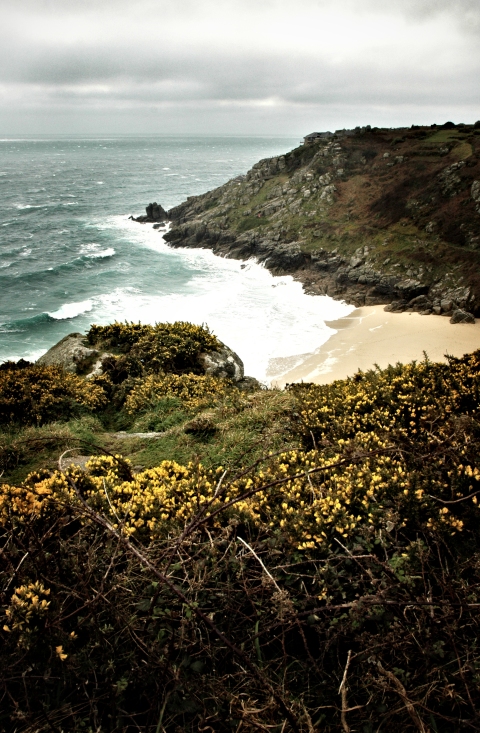 Porthcurno cornwall kernow photo photography landscape seacsape coast waves sea rocks cliffs
